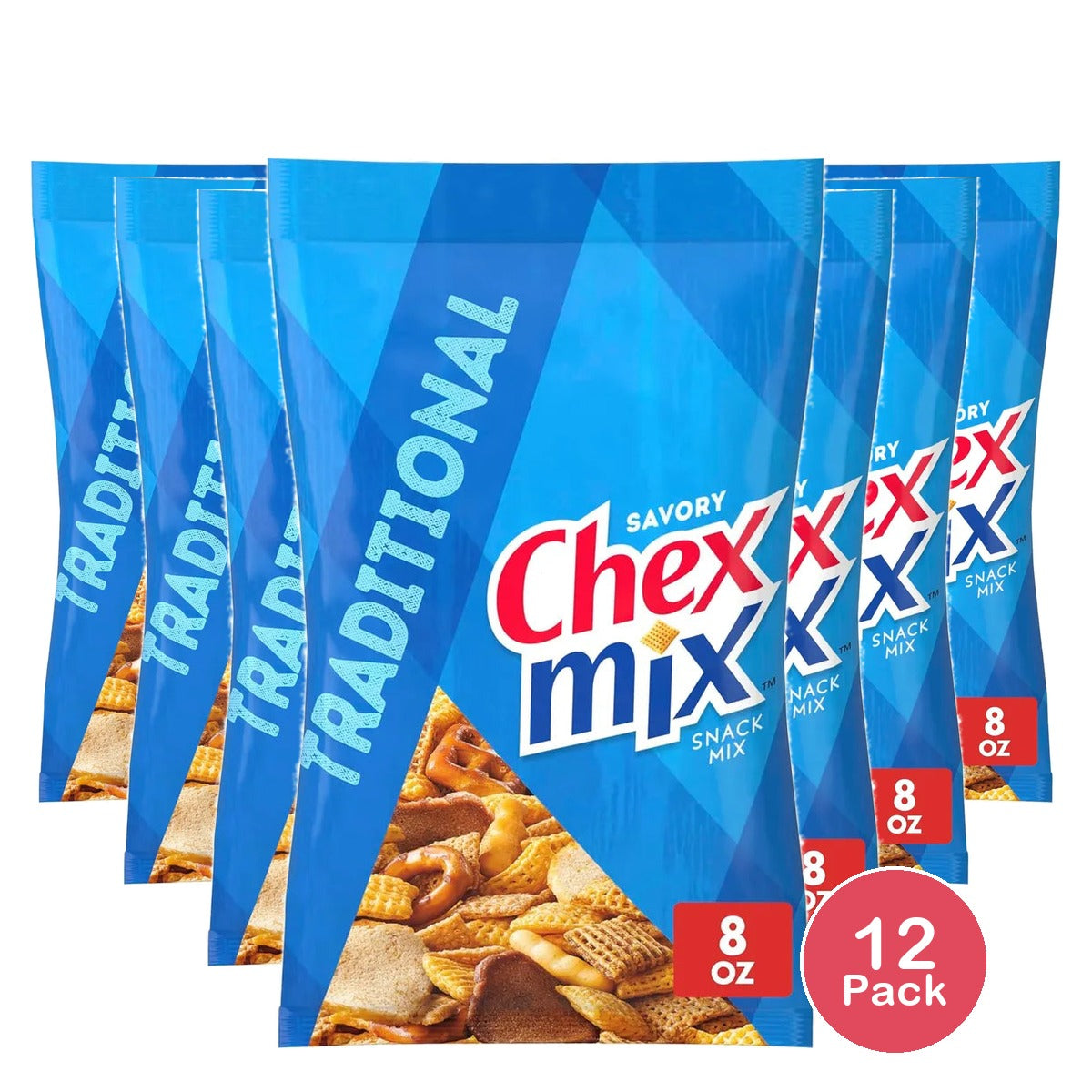 Chex Mix Traditional Snack Mix 8 oz (Pack of 12)