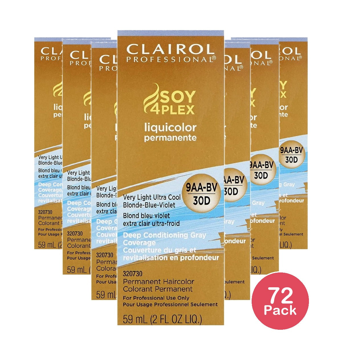 Clairol Professional Permanent Liquicolor for Hair 9aa bv Light Blonde Blue 2 oz 2 Fl. Oz (Pack of 72)
