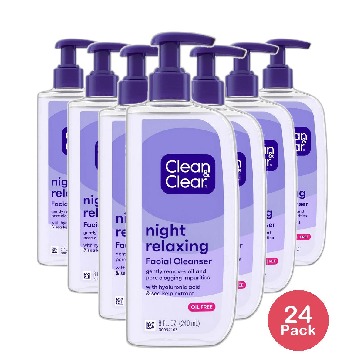 Clean And Clear Night Relaxing Deep Cleaning Face Wash 8Oz (Pack of 24)