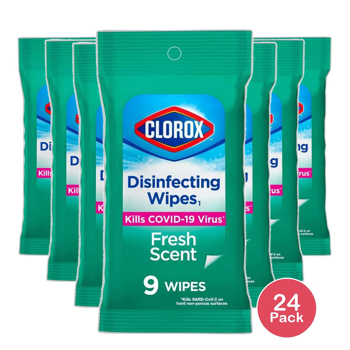 Clorox Disinfecting Wipes Bleach Free 3.04oz (Pack of 24)