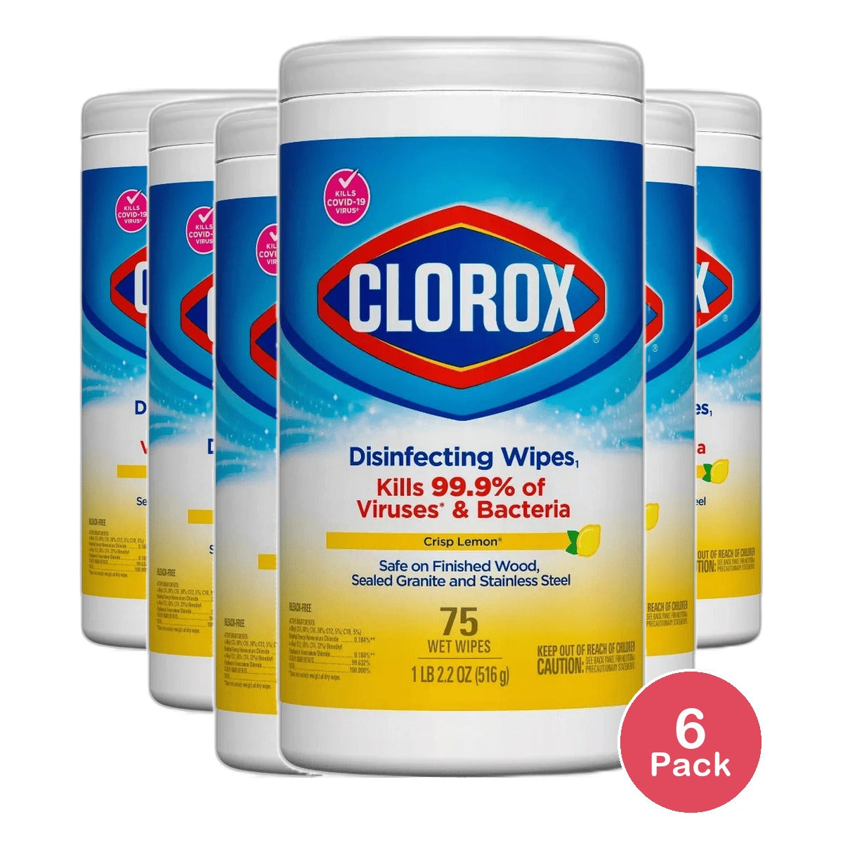 Clorox Disinfecting Wipes Bleach Free Cleaning Wipes 2.2Oz (Pack Of 6)