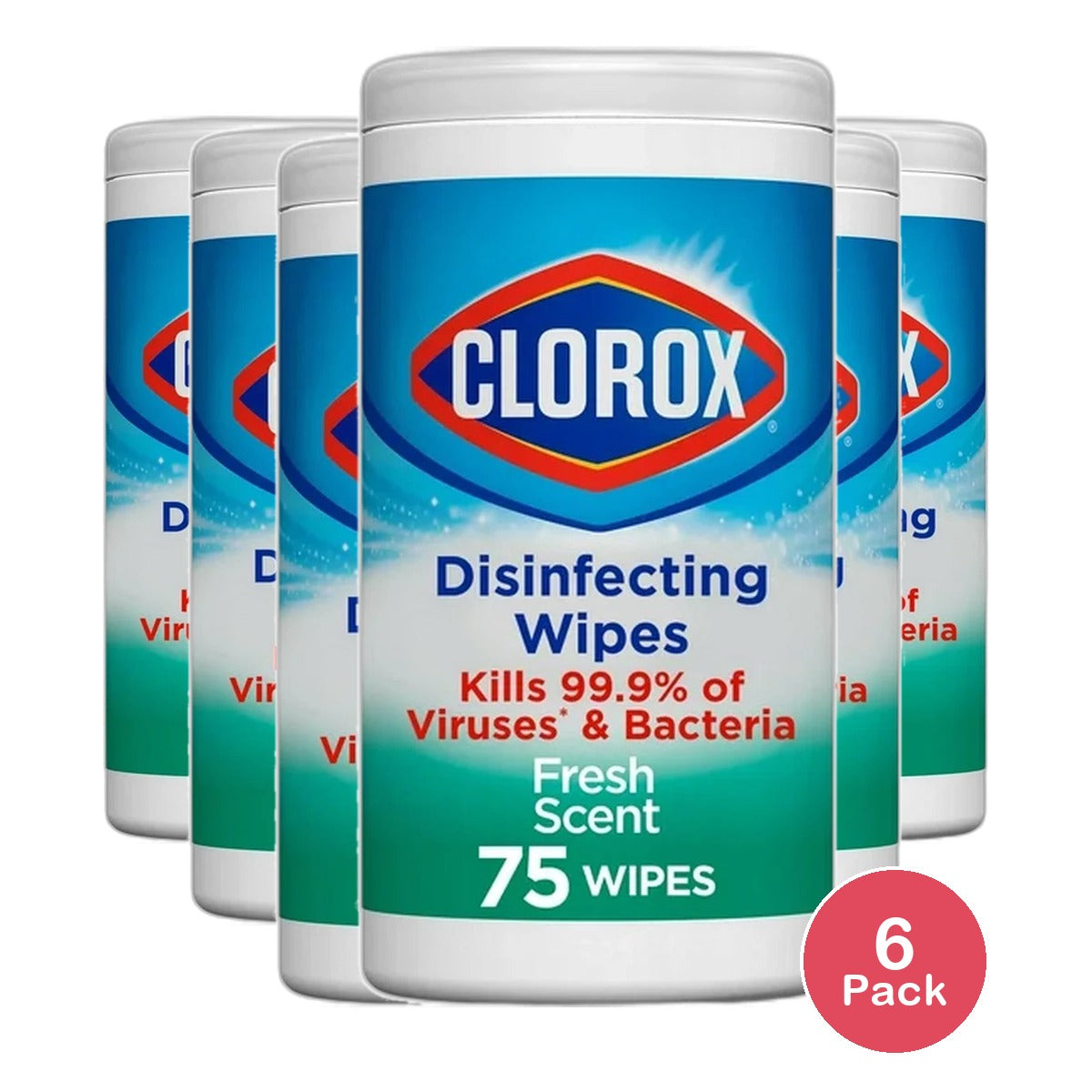Clorox Disinfecting wipes Fresh Scent 19.68oz (Pack of 6)