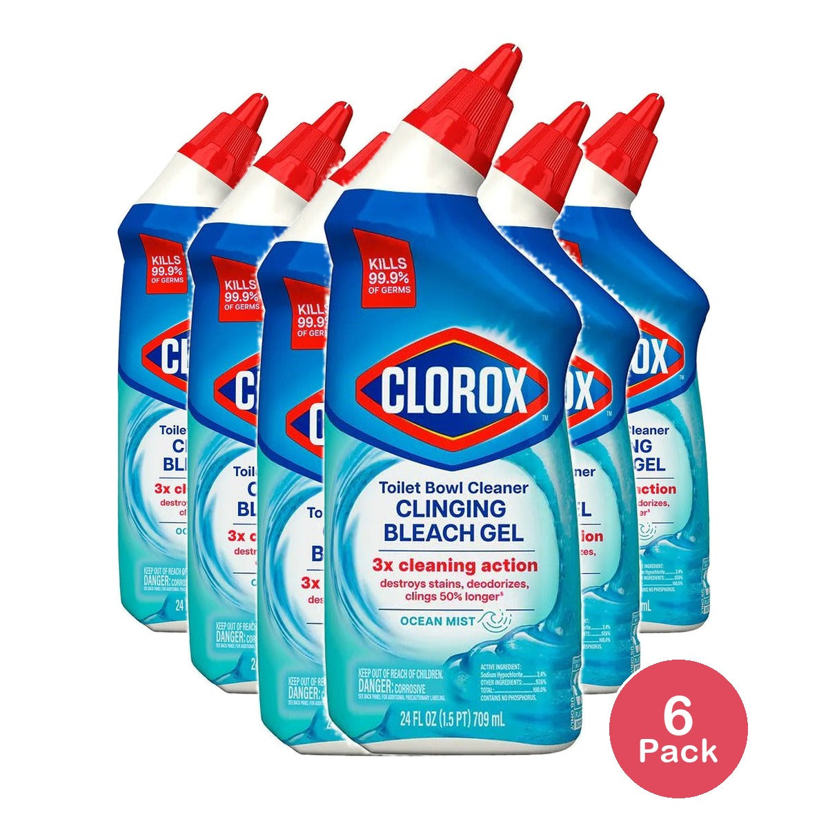Clorox Toilet Bowl Cleaner 24 Oz (Pack of 6)