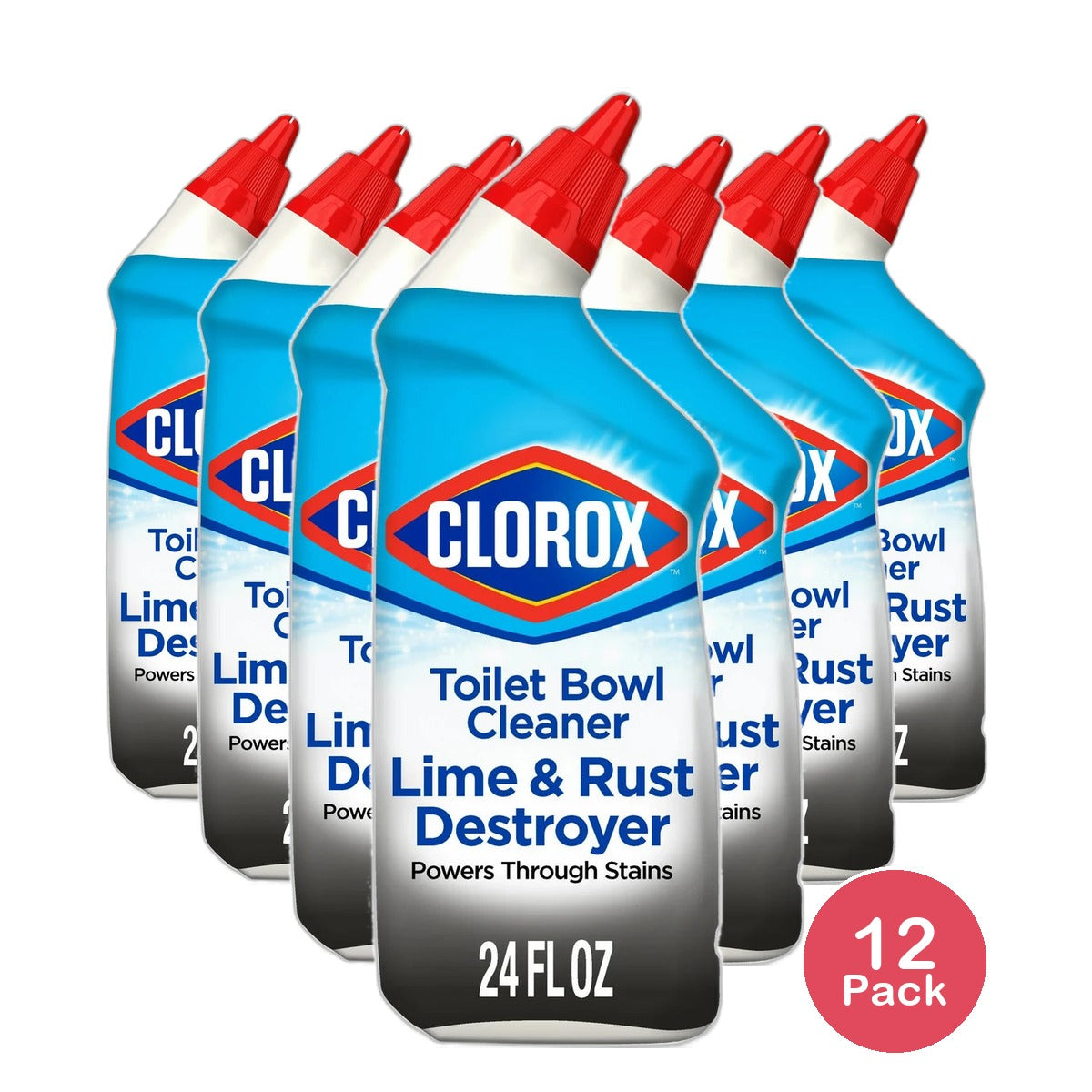 Clorox Toilet Bowl Cleaner Lime and Rust Destroyer 24Oz (Pack of 12)