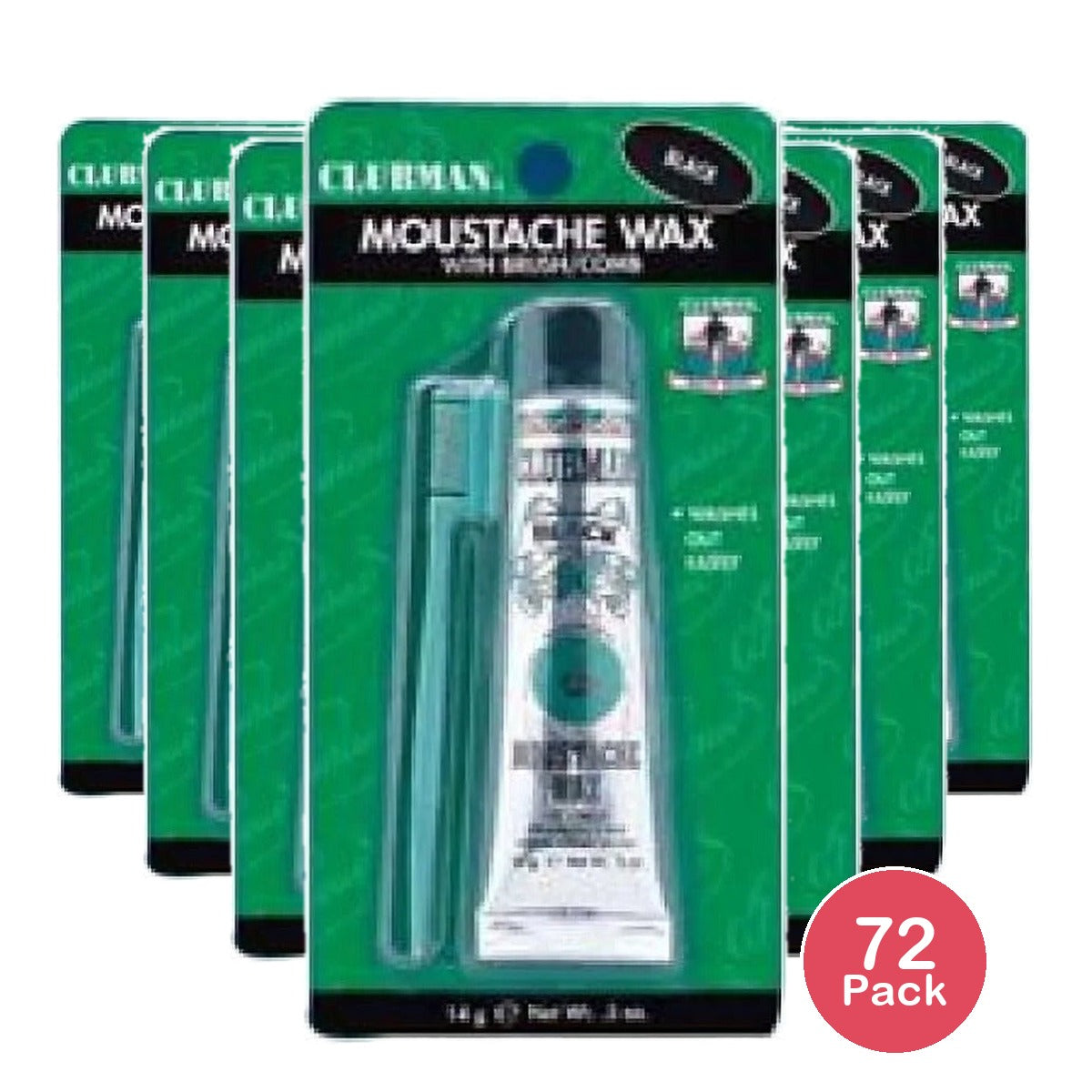Clubman Moustache Wax Black 0.50 Oz (Pack of 72)
