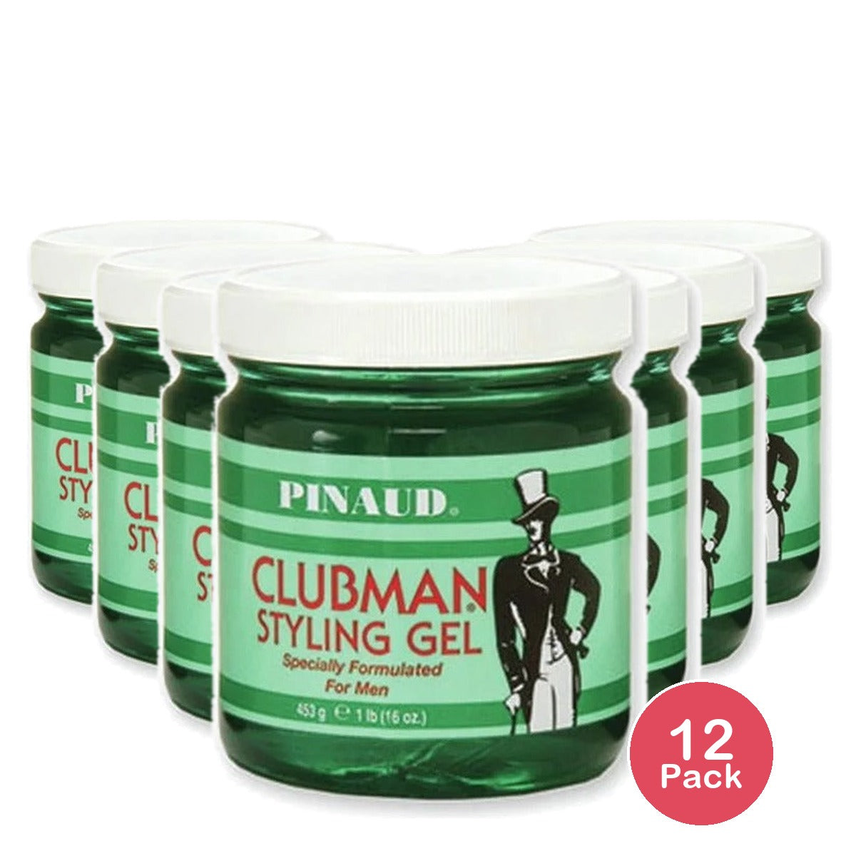 Clubman Pinaud Styling Gel 16 Oz (Pack of 12)