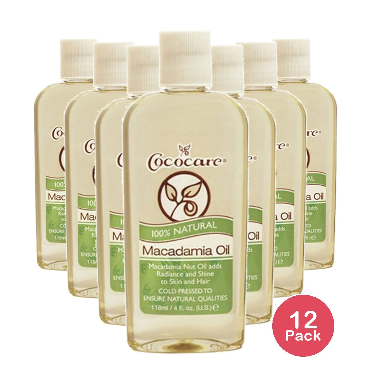 Cococare 100% Natural Macadamia Oil 4 oz (Pack of 12)