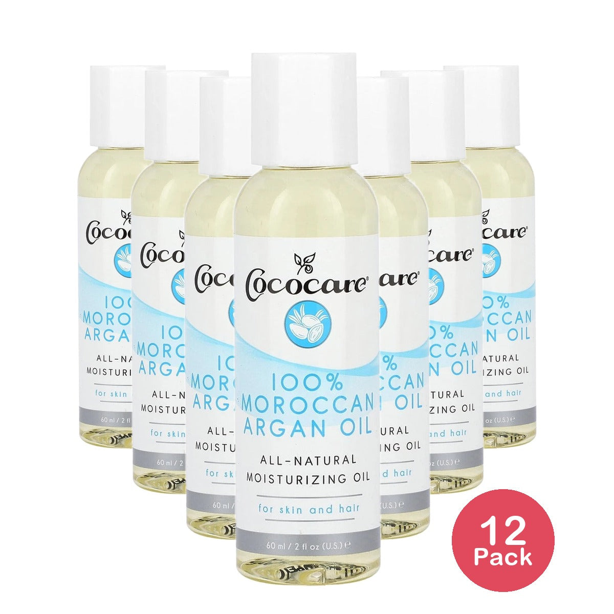 Cococare 100% Natural Moroccan Argan Oil 2 fl oz Liq (Pack of 12)