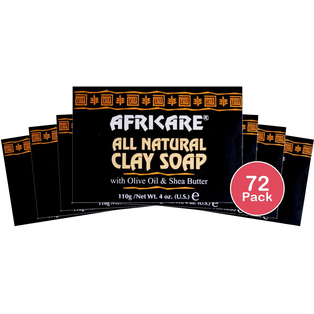 Cococare Products Africare All Natural Clay Soap 4 oz (Pack of 72)