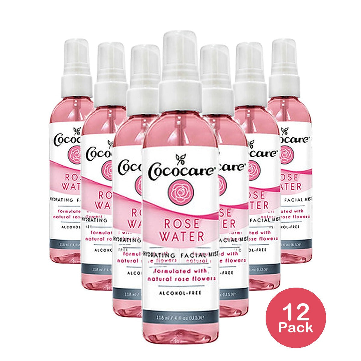 Cococare Rose Water Hydrating Facial Mist 1 Oz (Pack of 12)