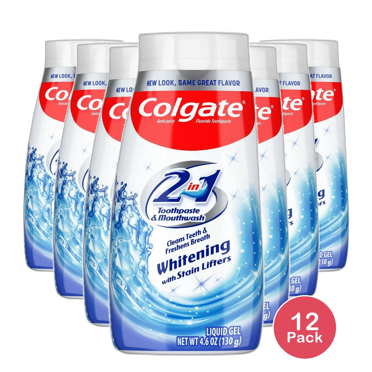 Colgate 2-In-1 Toothpaste And Mouthwash Whitening 4.6Oz (Pack of 12)