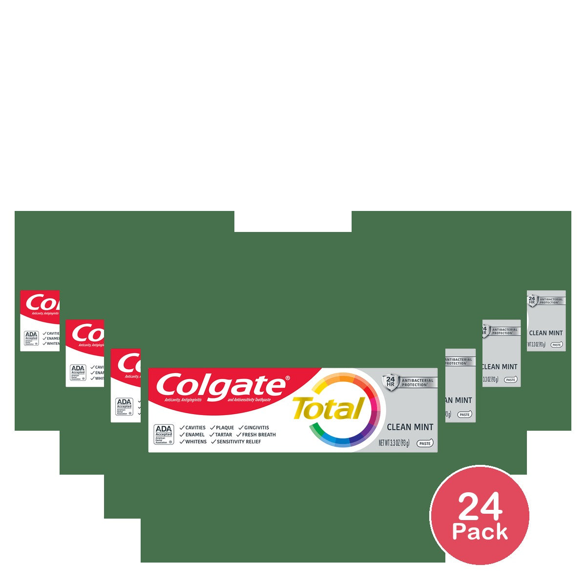 Colgate Total Paste Formula Toothpaste Clean Mint Flavor 3.3 (Pack of 24)