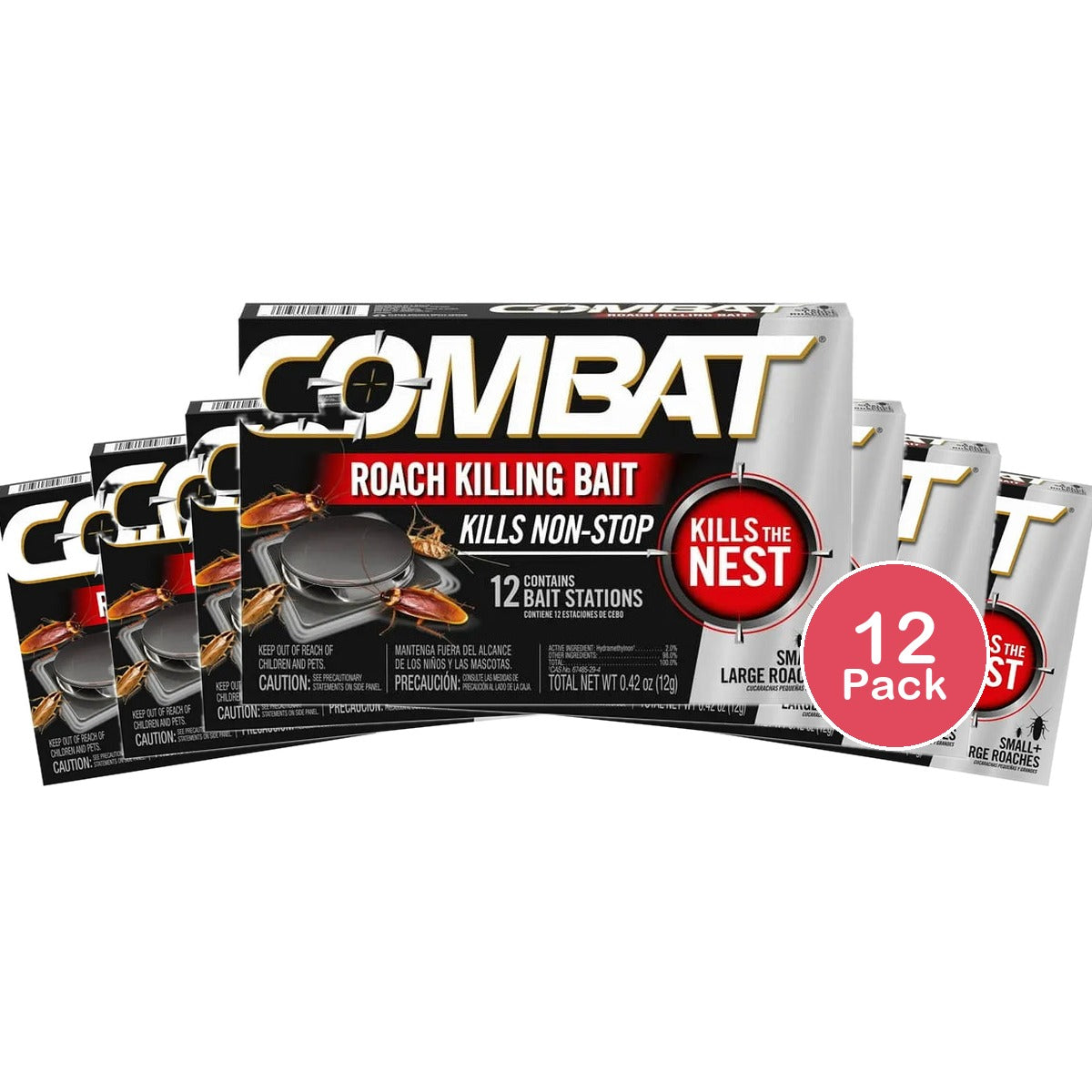 Combat Roach Killing Bait 10 Count 0.42Oz (Pack Of 12)