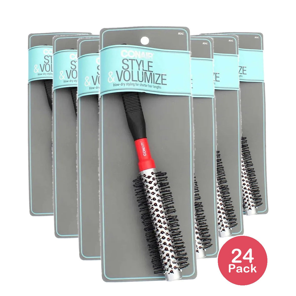 Conair Style and Volumize Volume Full Round Brush 0.8Oz (Pack of 24)
