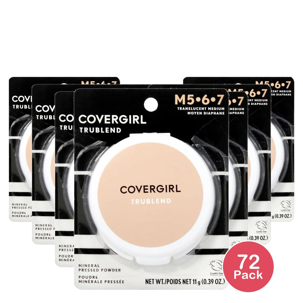 Cover Girl Trublend Pressed Powder Translucent Medium #41 0.39Oz (Pack of 72)