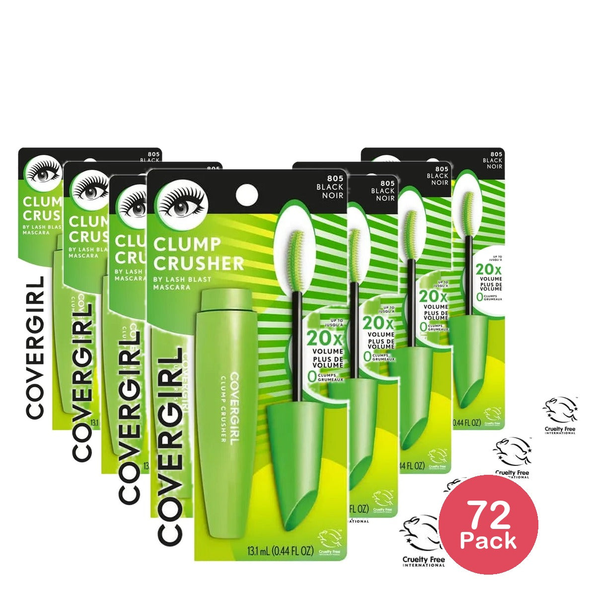 CoverGirl - Clump Crusher by LashBlast Black Mascara 0.44 fl oz (Pack of 72)