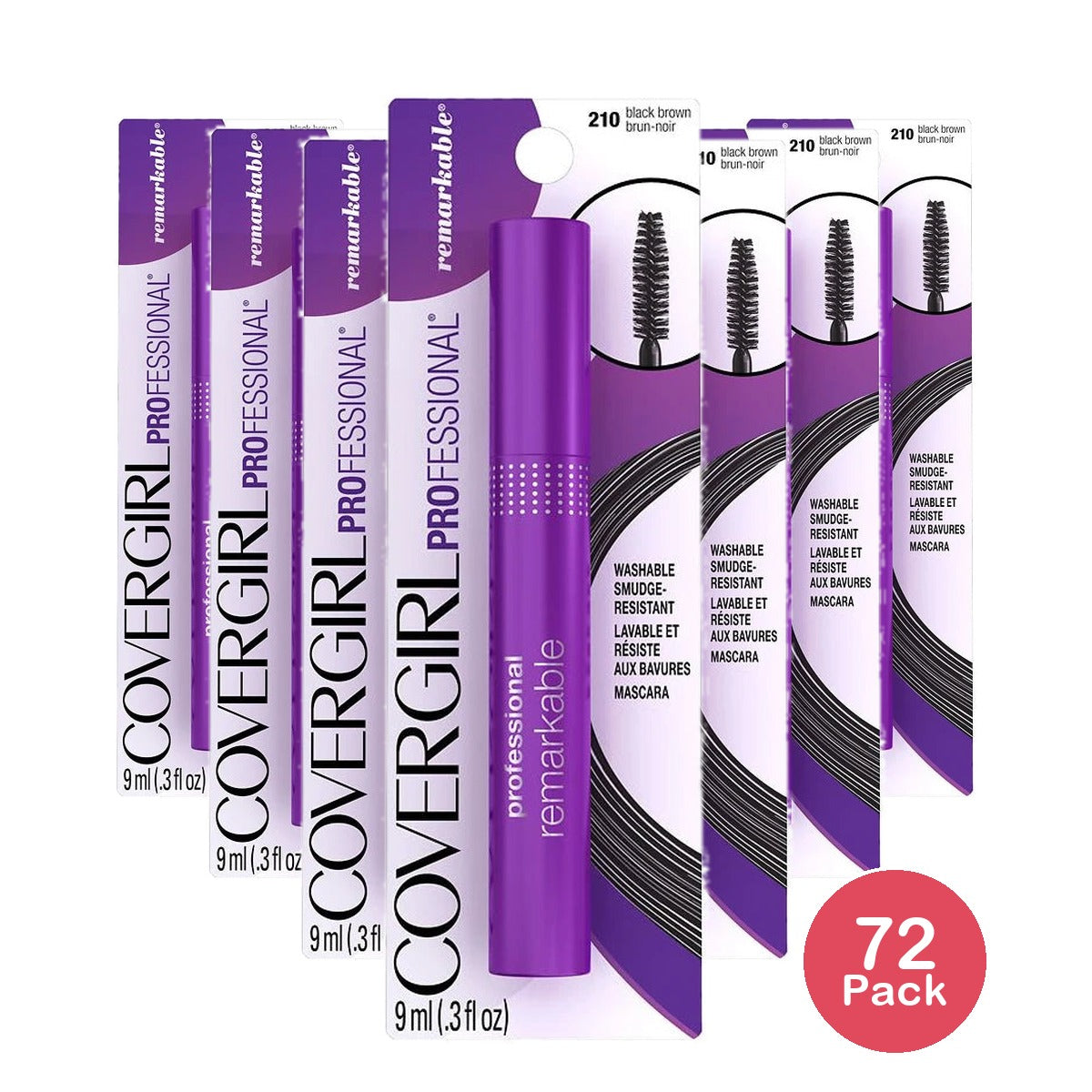 CoverGirl - Remarkable Washable Waterproof Mascara 0.30 fl Oz (Pack of 72)