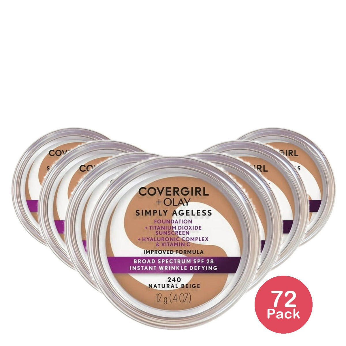 Covergirl Simply Ageless Wrinkle Defying Foundation 0.4 Oz (Pack of 72)