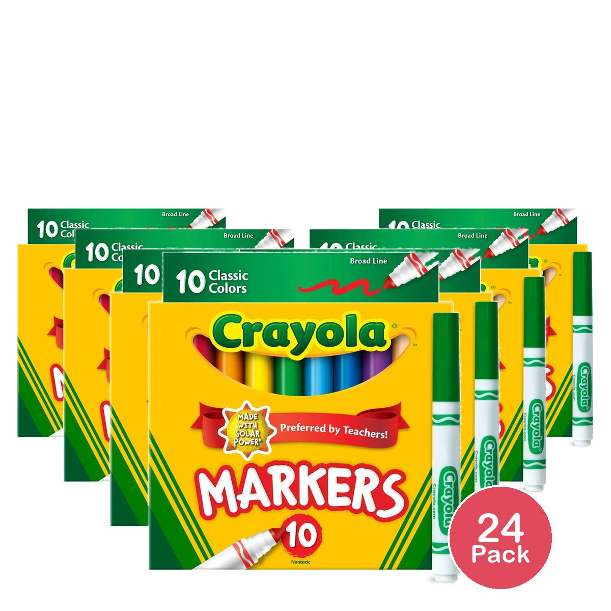 Crayola Broad Line Markers Classic Colors10 Count 3.2oz (Pack of 24)