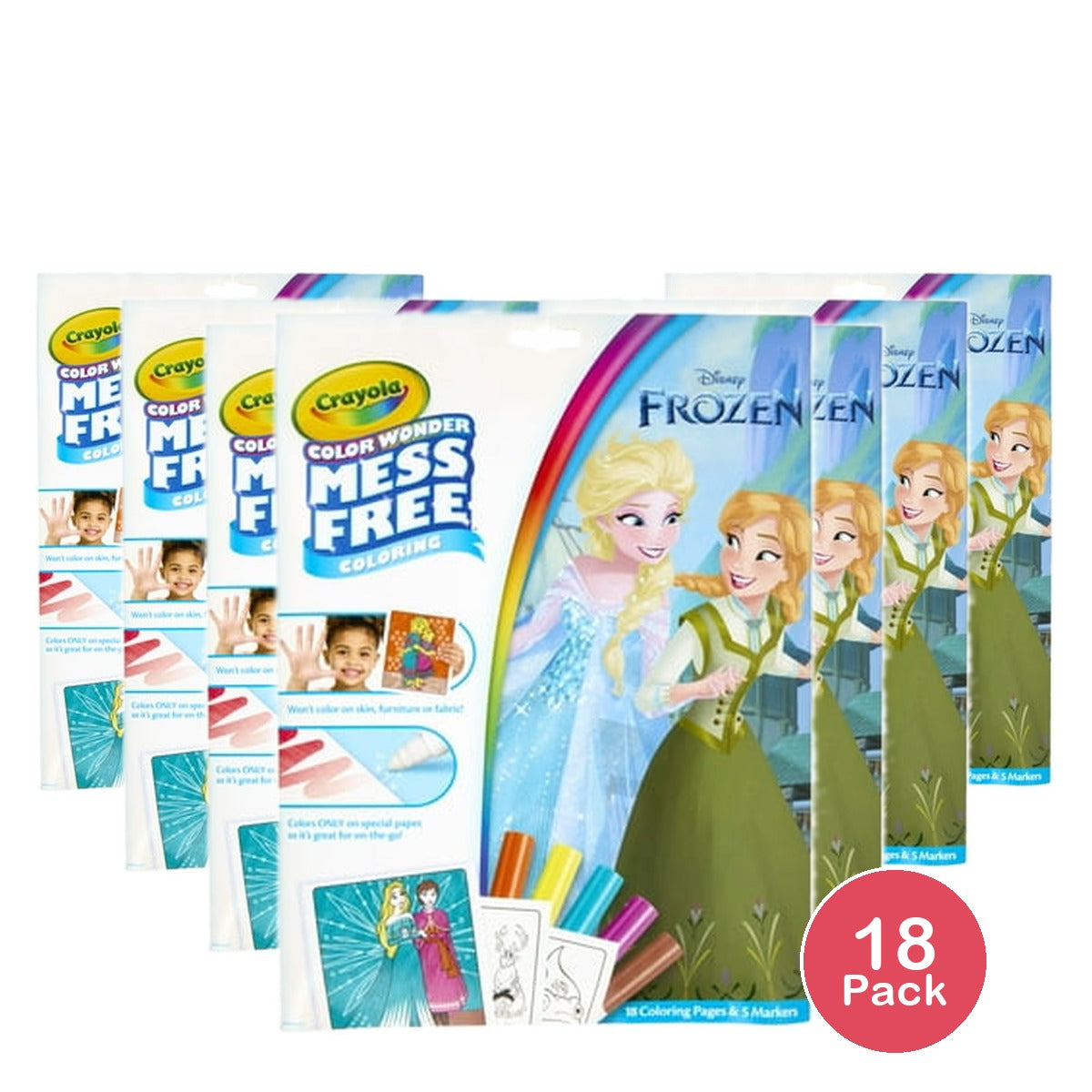 Crayola Color Wonder Mess Free Frozen2 Coloring Pages 18 Pages 5 Markers 7.28oz (Pack of 18)