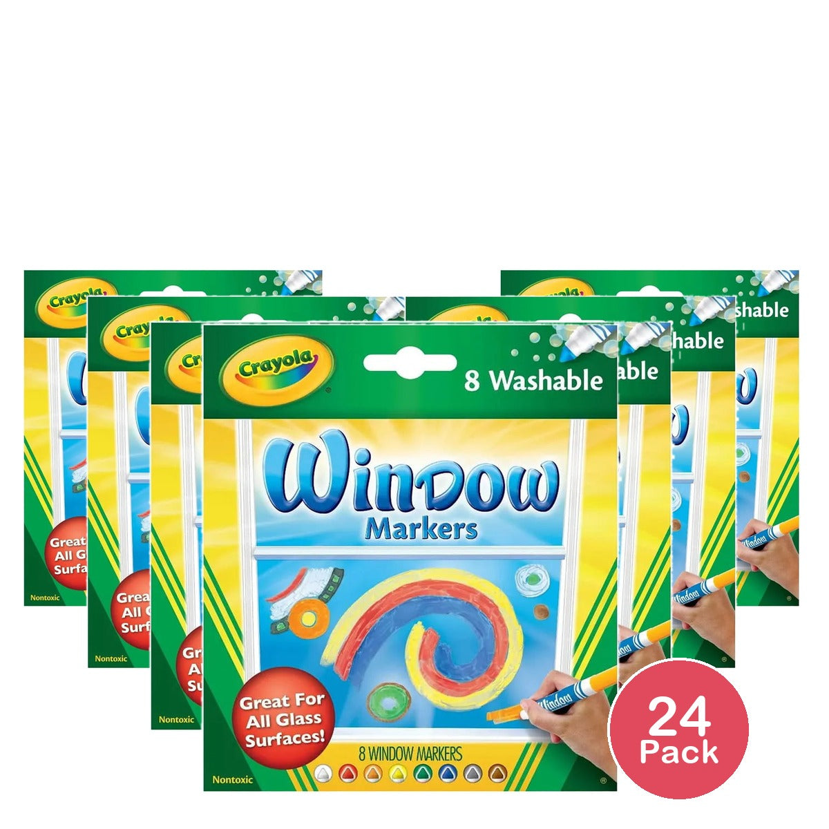 Crayola Washable Window Markers (Pack Of 24)