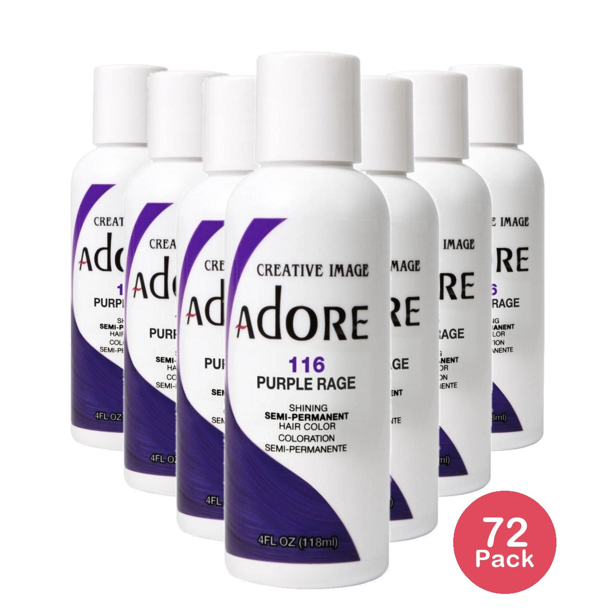 Creative Images Systems Adore Semi-Permanent Haircolor Purple Rage 4 Oz (Pack of