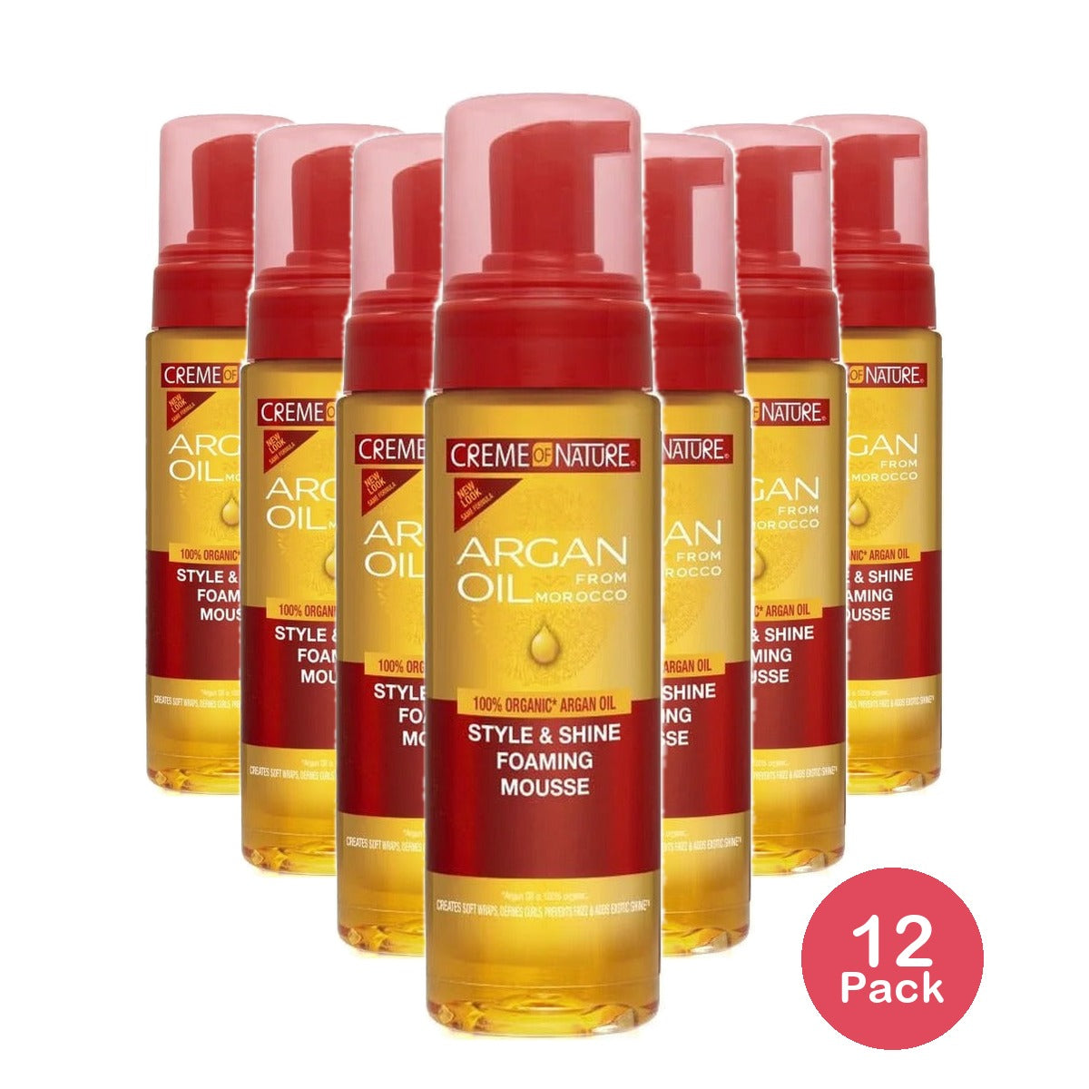 Creme of Nature Argan Oil Foaming Mousse 7 Oz (Pack of 12)