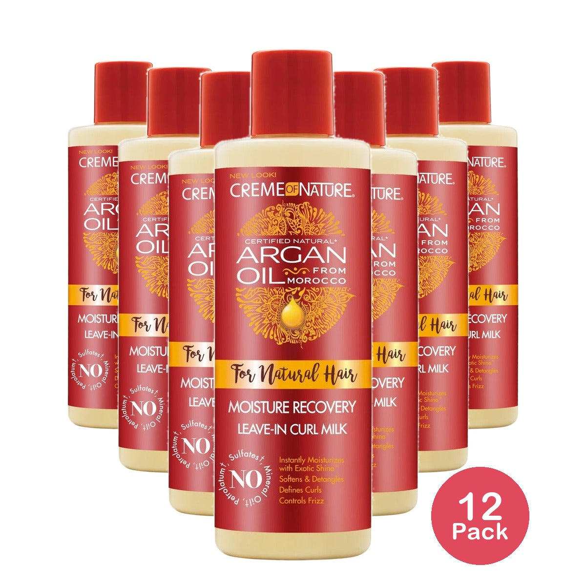 Creme of Nature Argan Oil Leave-In Curl Milk 8 Oz (Pack of 12)