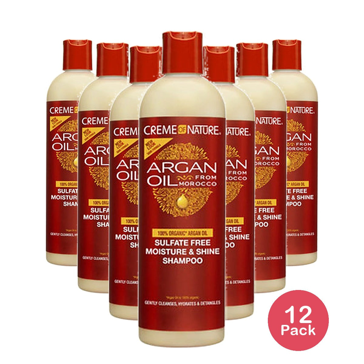 Creme of Nature Argan Oil Moisture Shine Shampoo 20 Oz (Pack of 12)