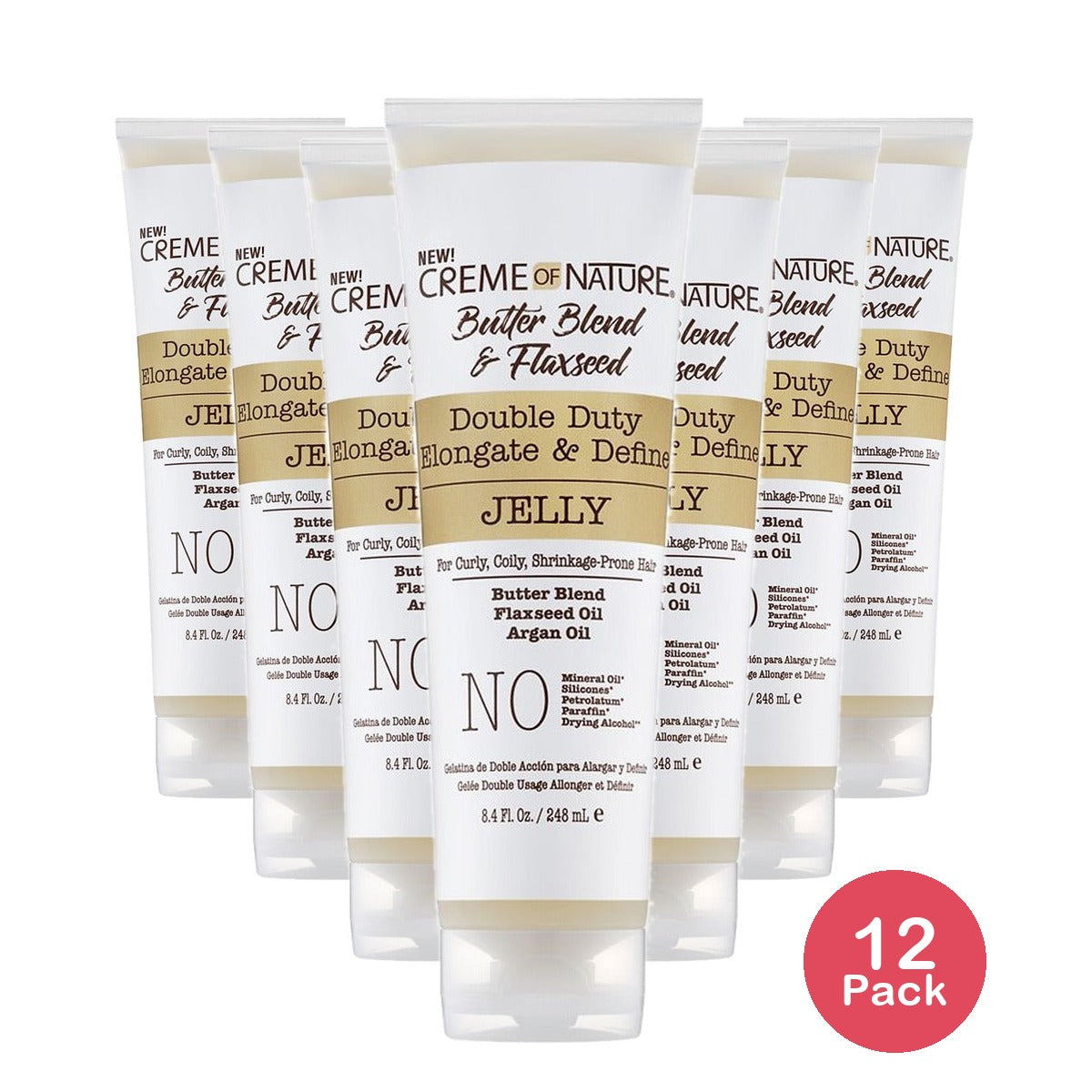 Creme of Nature Butter Blend & Flaxseed Styling Jelly 8.45 Oz (Pack of 12)