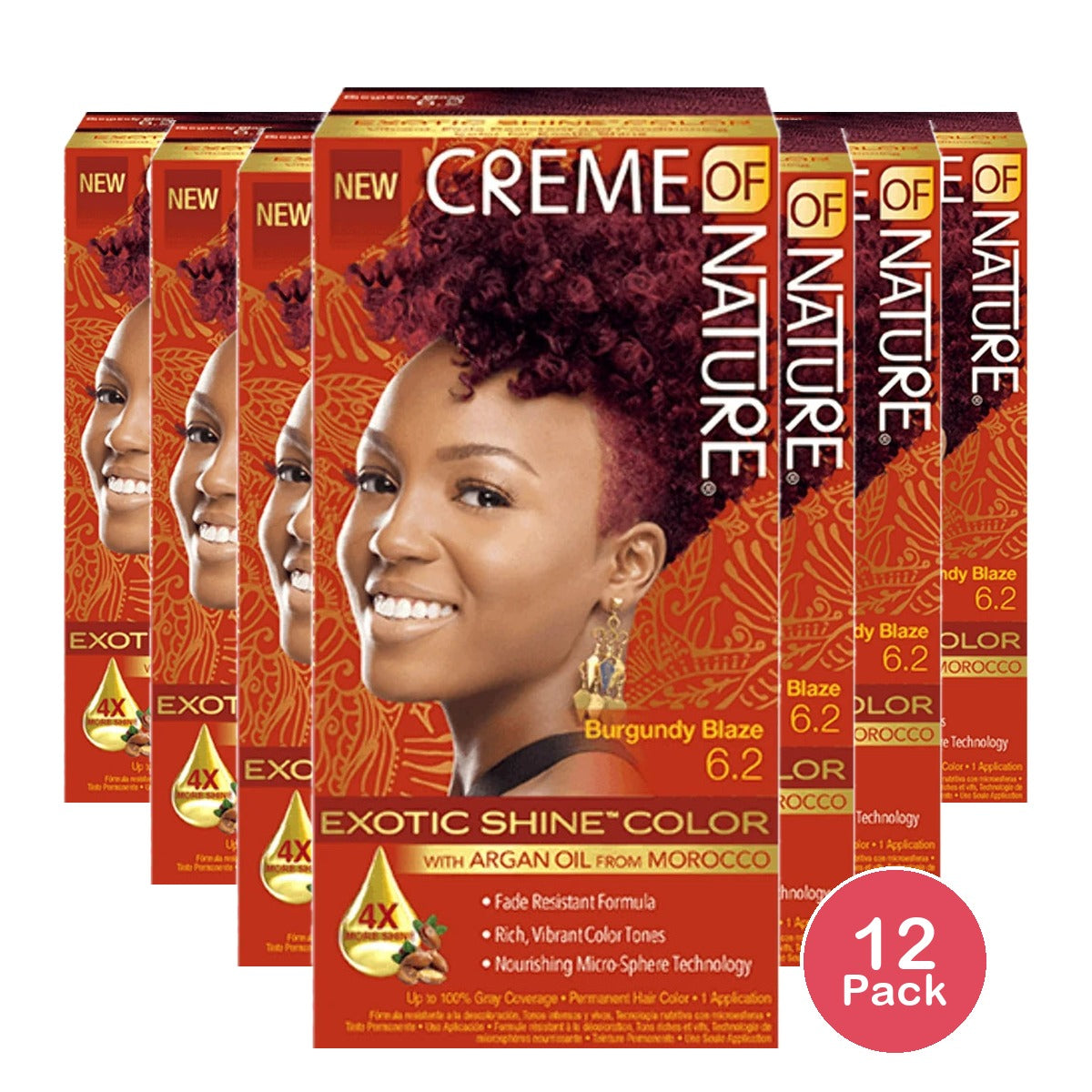 Creme of Nature Exotic Shine Color - 6.2 Burgundy (Pack of 12)