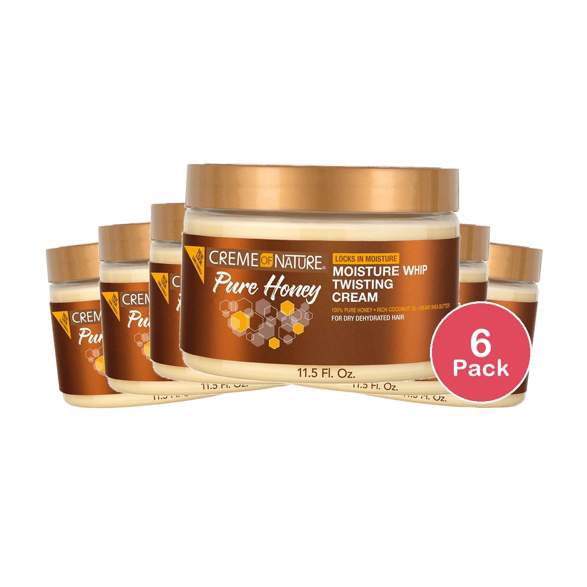 Creme of Nature Pure Honey Curl Defining Twisting Cream 11.5 Oz (Pack of 6)