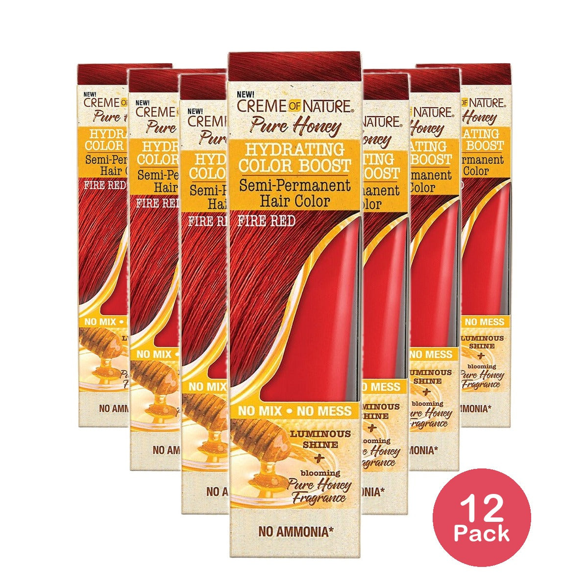 Creme of Nature Pure Honey Fire Red 3 Oz (Pack of 12)