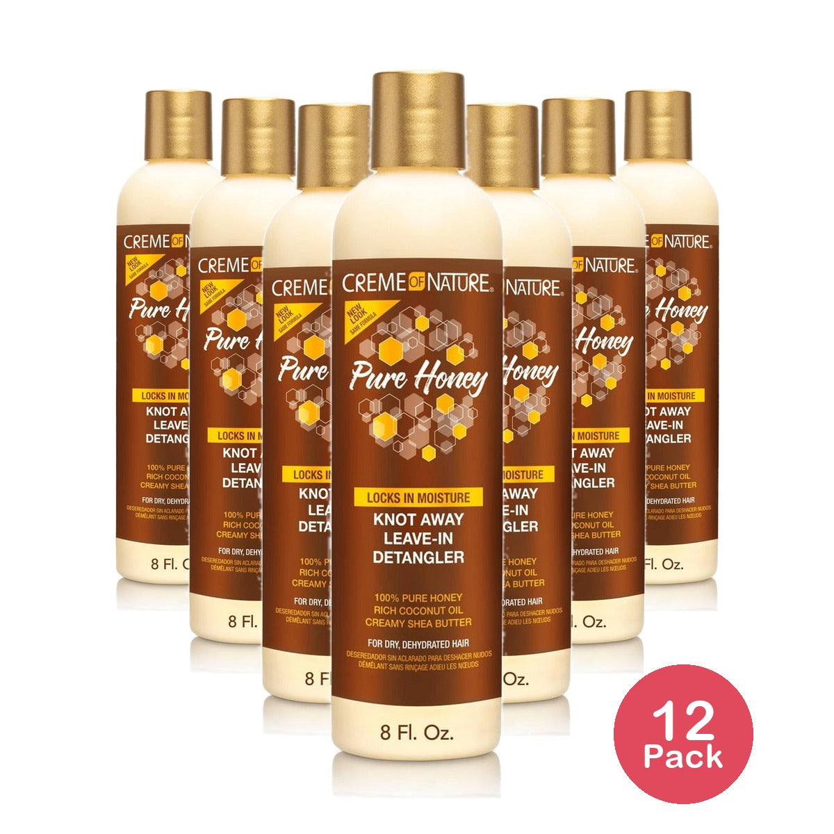 Creme of Nature Pure Honey Knot Away Leave-In Detangler 8 Oz (Pack of 12)