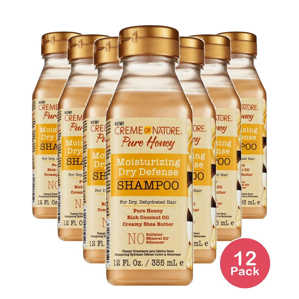 Creme of Nature Pure Honey Shampoo 12 Oz (Pack of 12)
