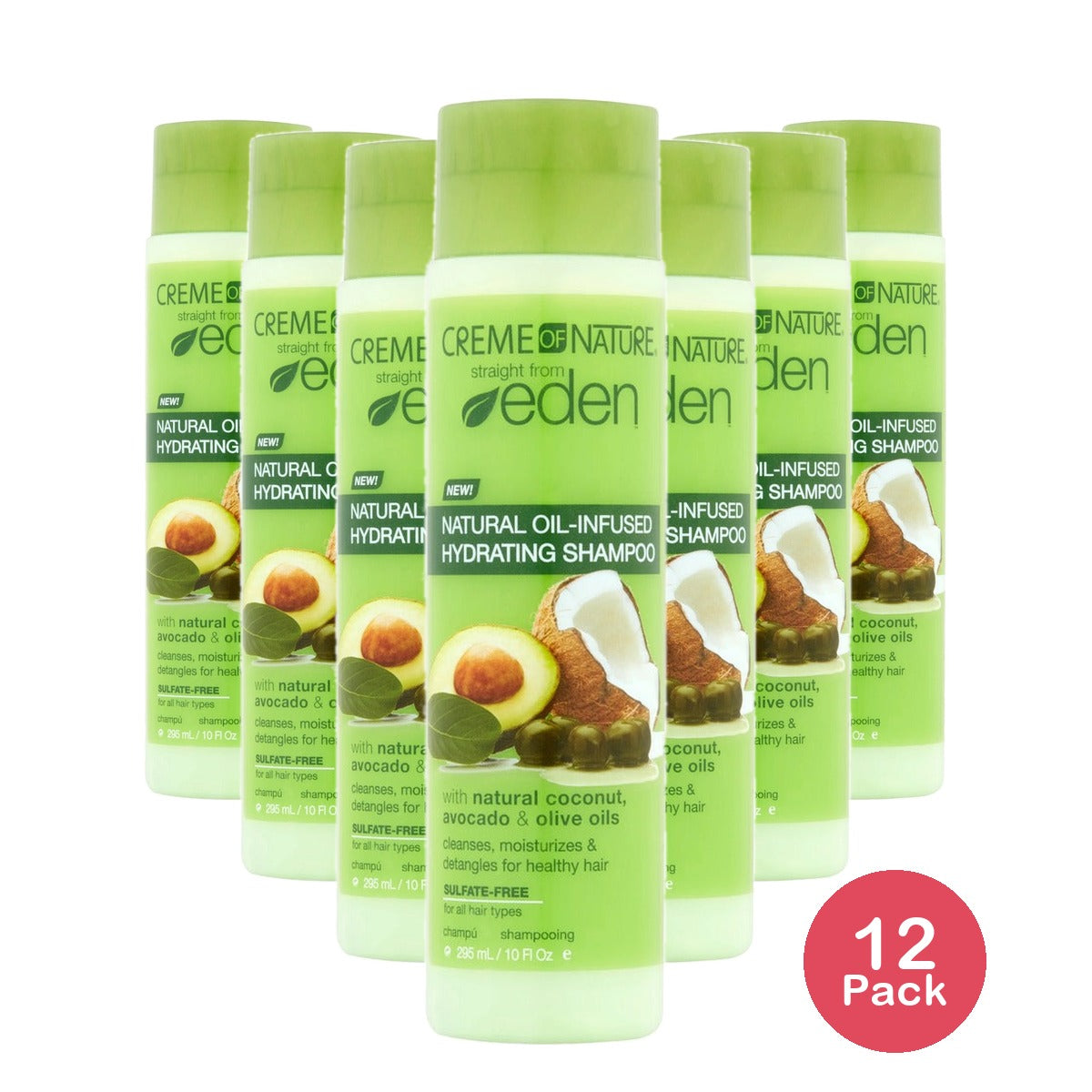 Creme of Nature Straight from Eden Hydrating Shampoo 10 Fl Oz (Pack of 12)