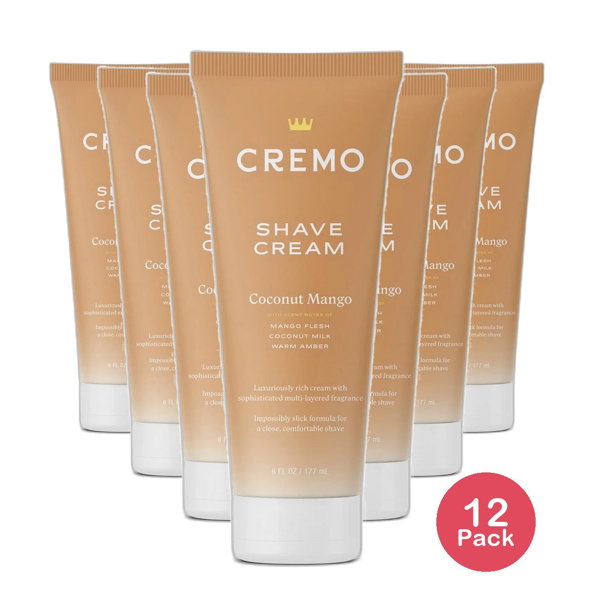 Cremo Astonishingly Superior Coconut Mango Moisturizing Shave Cream 6Oz (Pack of 12)