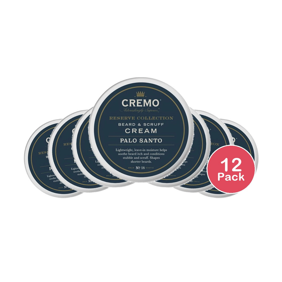 Cremo Beard & Scruff Cream Palo Santo 4oz (Pack of 12)
