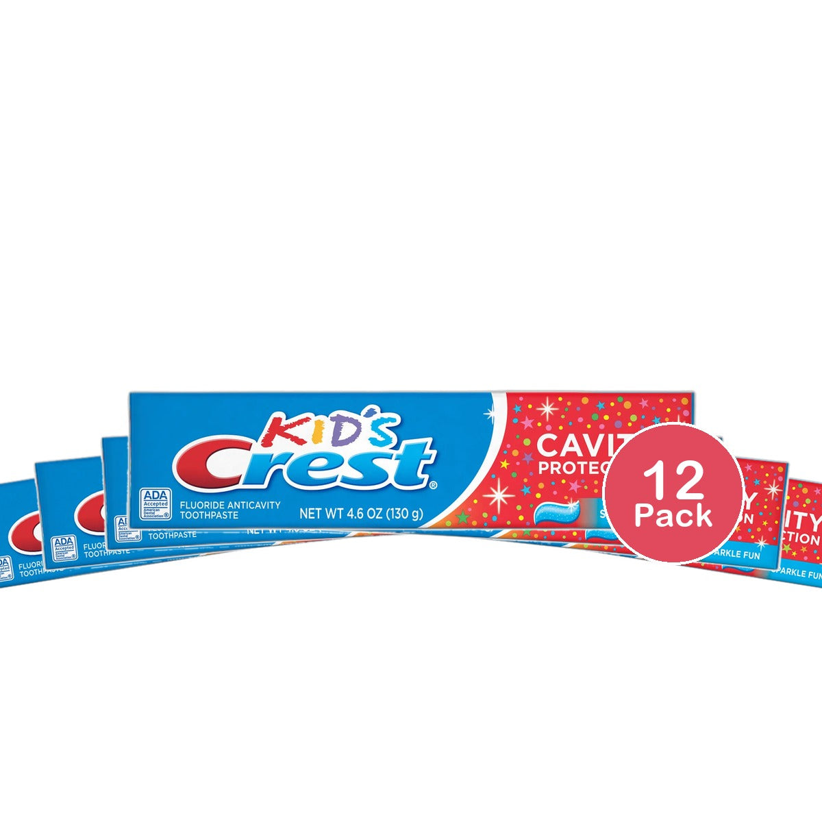 Crest Kid's Fluoride Anticavity Toothpaste Sparkle Fun Flavor 4.6Oz (Pack of 12)