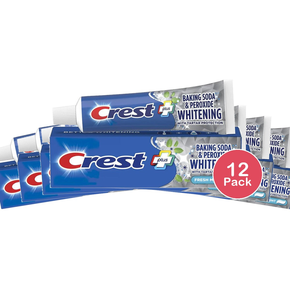 Crest Plus Baking Soda & Peroxide Whitening 5.7 Oz (Pack of 12)