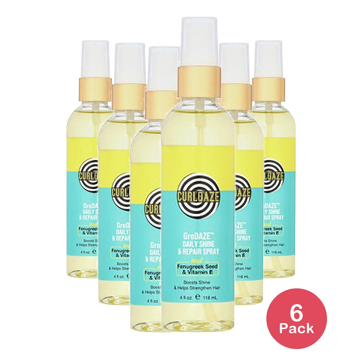 Curl Daze Grodaze Shine & Repair Spray 4 Oz (Pack of 6)