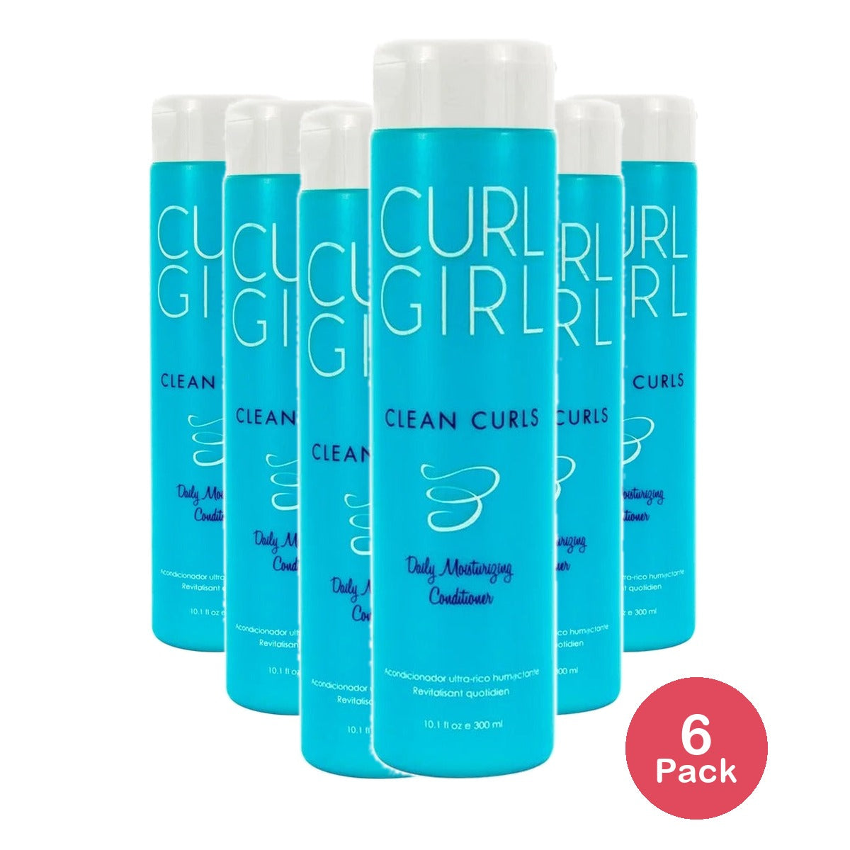 Curl Girl Clean Curls Daily Moisturizing Conditioner 10.1 Oz (Pack of 6)