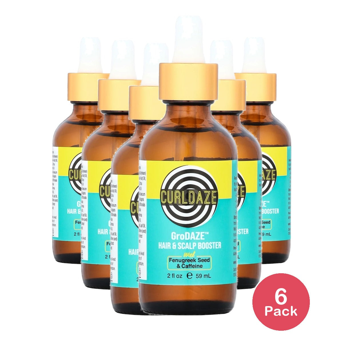 Curldaze Grodaze Hair & Scalp Booster 2 Oz (Pack of 6)
