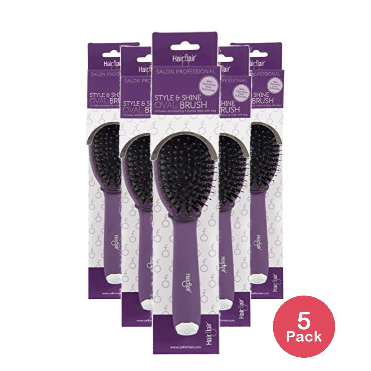 Curlformers Style & Shine Oval Brush (Pack of 5)