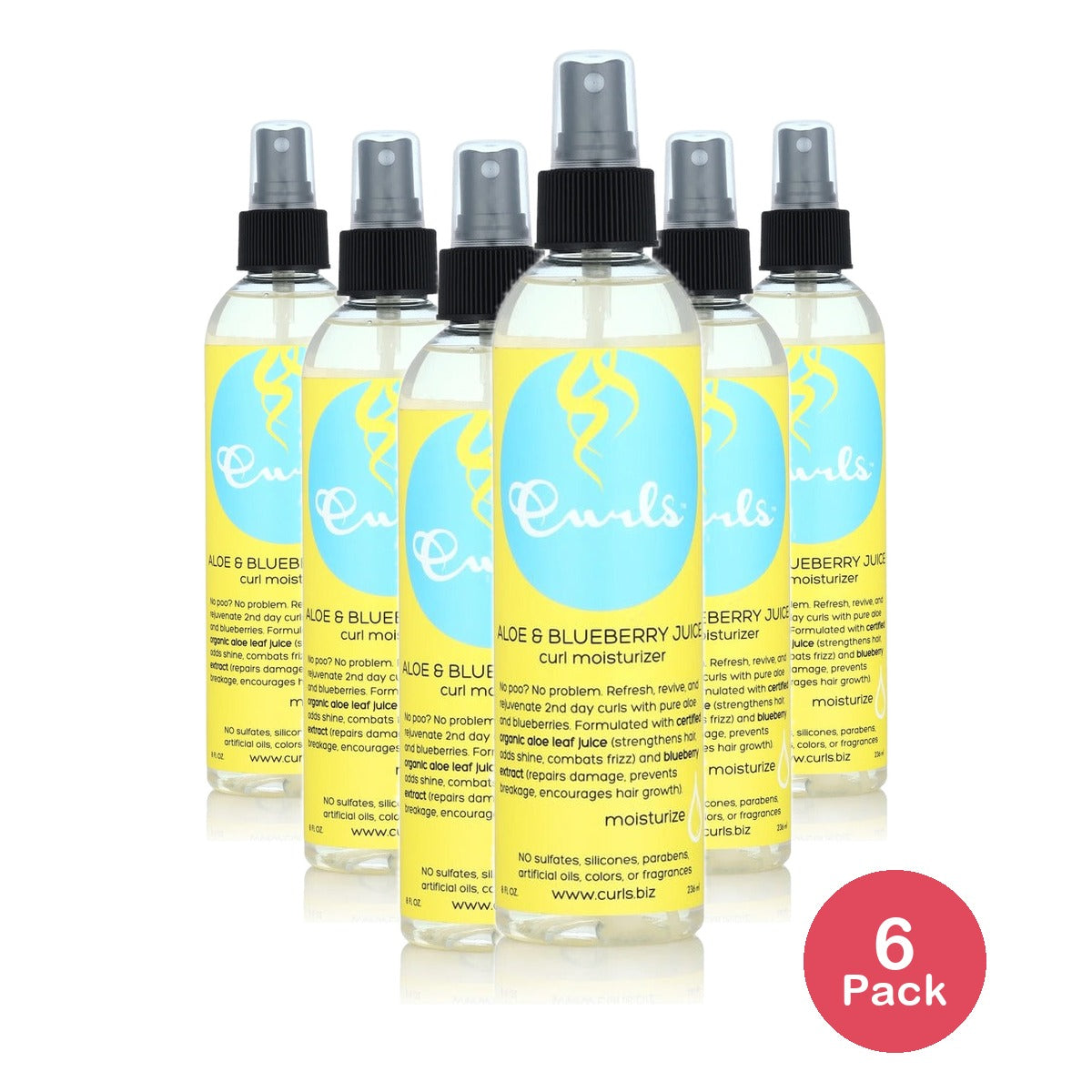 Curls Blueberry Bliss Aloe & Blueberry Curl Moisturizer 8 Oz (Pack of 6)