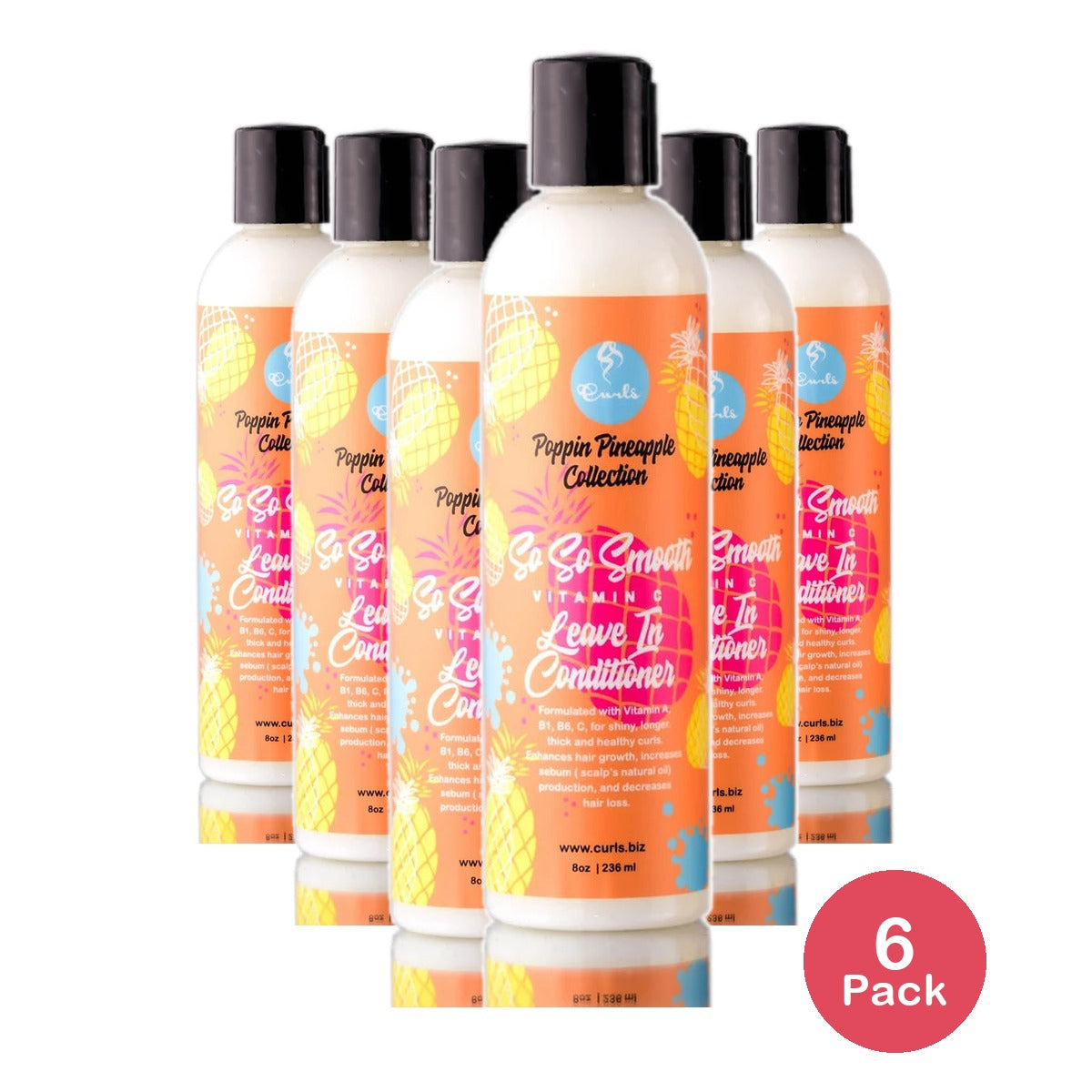 CURLS So So Smooth Vitamin C Leave-In Conditioner, 8 Fl. Oz (Pack of 6)