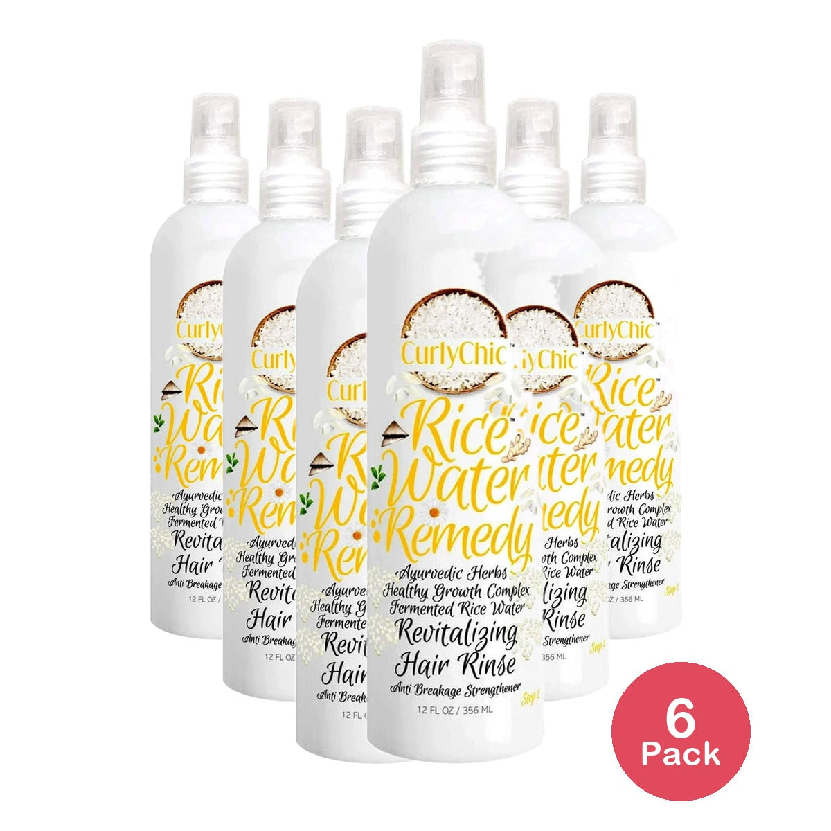 Curly Chic - Rice Water Remedy Revitalizing Rinse 8 Fl. Oz (Pack of 6)