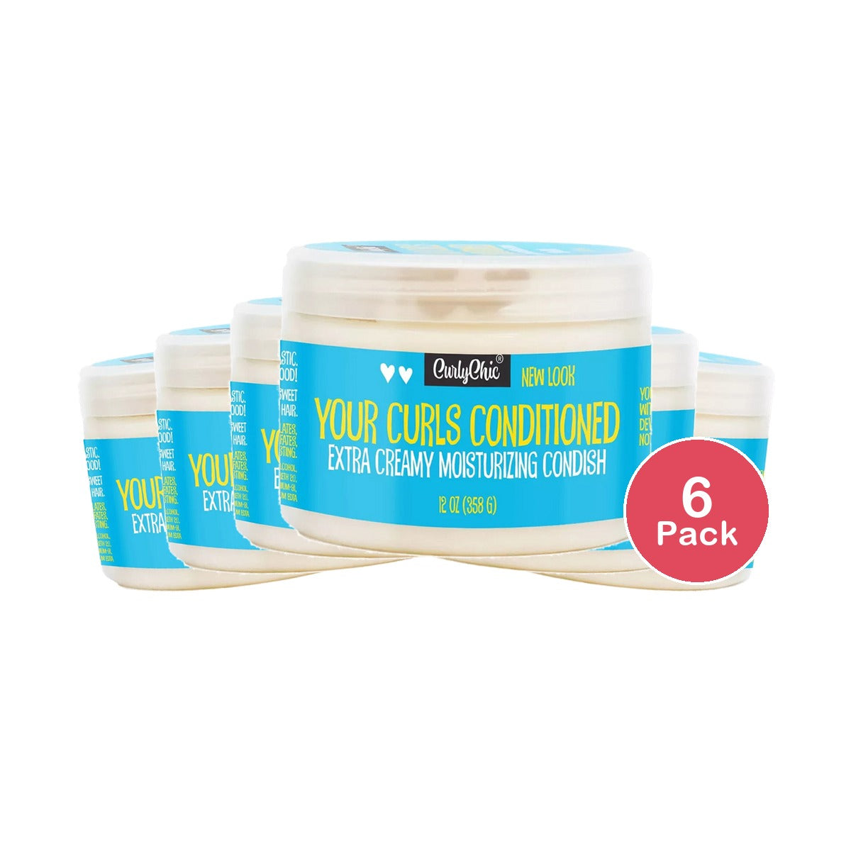 Curly Chic - Your Curls Conditioned Creamy Leave In Conditioner 12 Oz (Pack of 6)