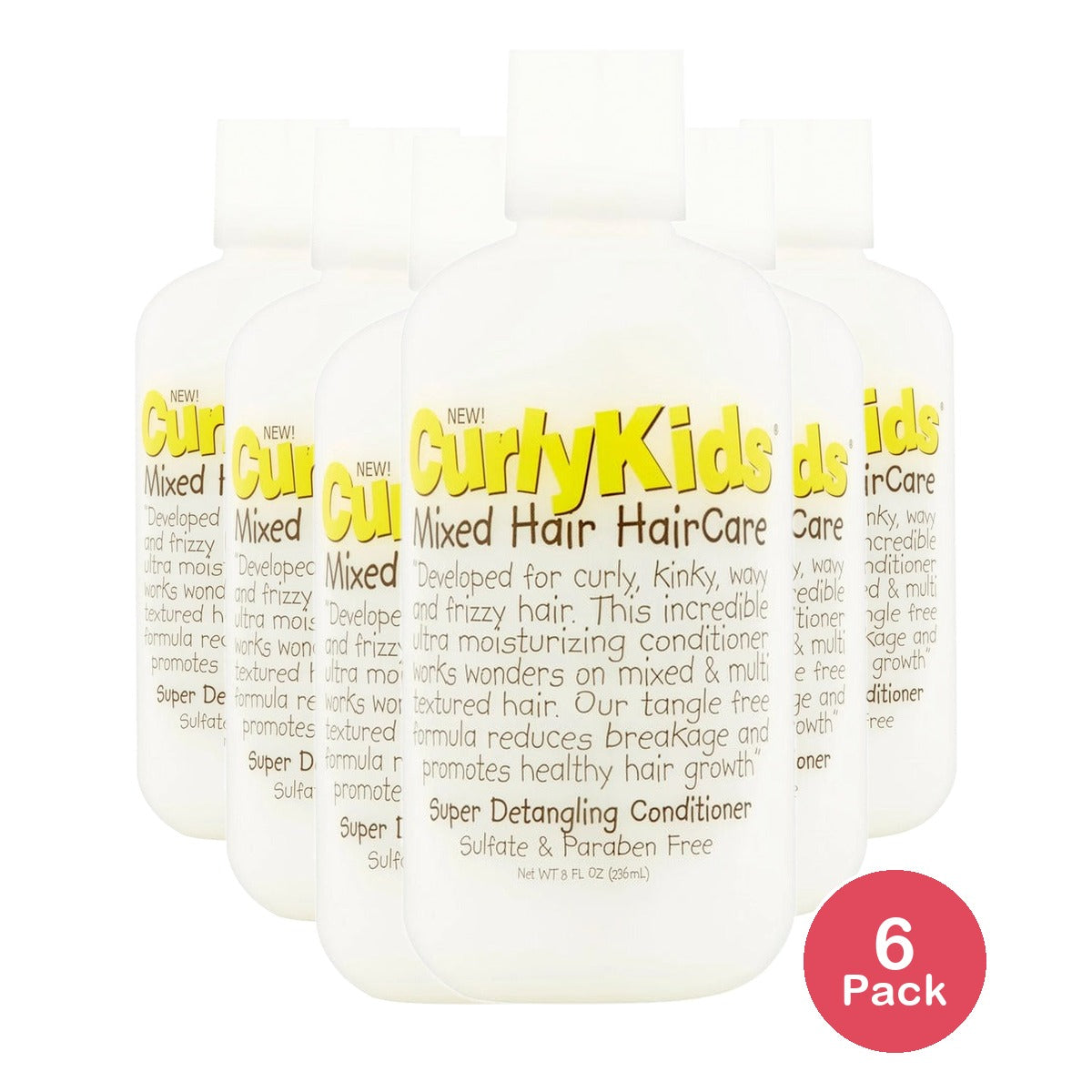 Curly Kids Super Detangling Conditioner 8 Oz (Pack of 6)