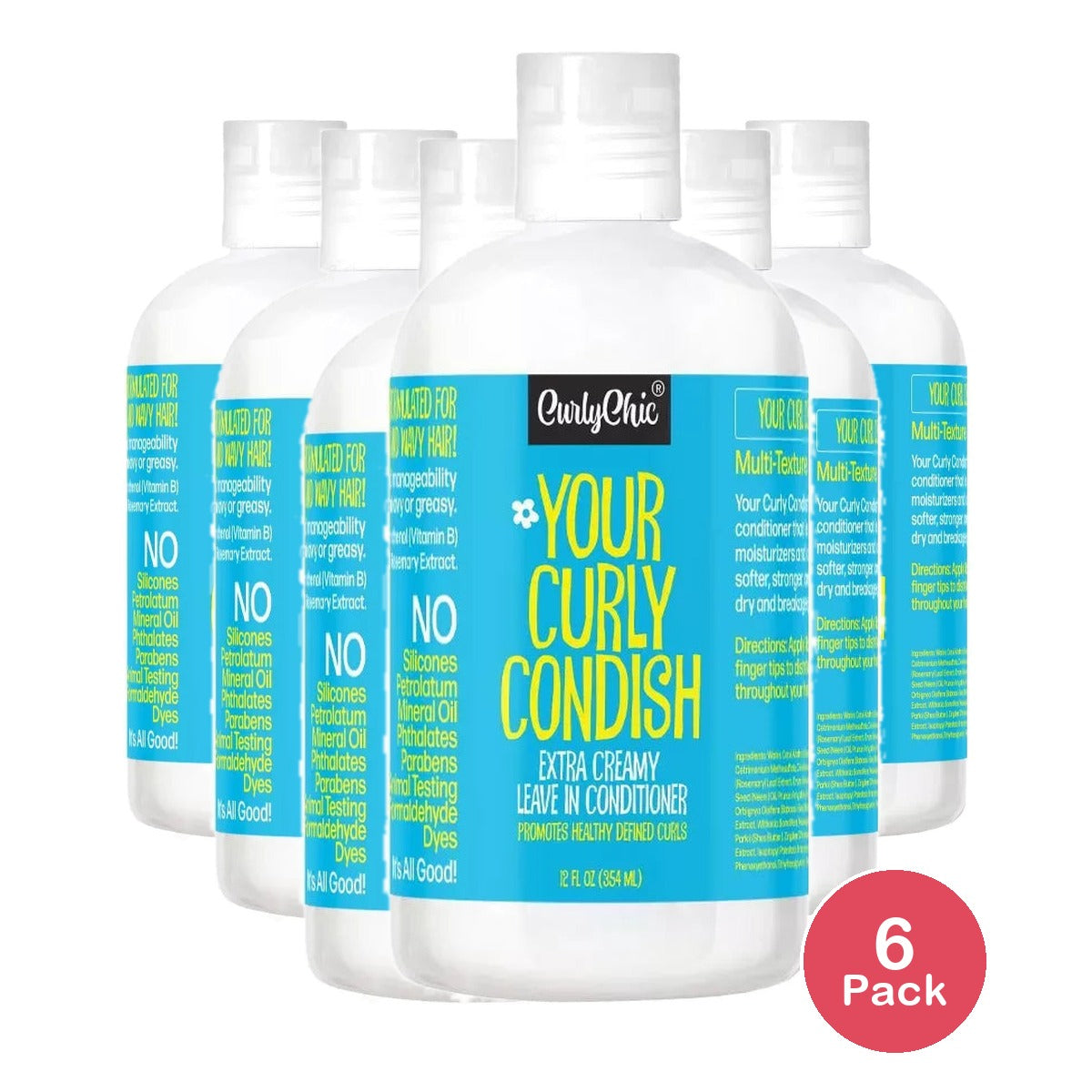 Curlychic Your Curly Condish Extra Creamy Leave In Conditioner 12 Oz 12 Fl. Oz (Pack of 6)